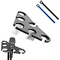 MerleGrape Multi Microphone Holder - Onstage Mic Holder, Wireless Microphone Holder for Mic Stand - Hold Up to 6 Mics - Complete with Cable Tie Wraps