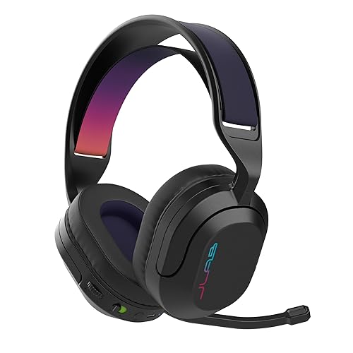 JLab Nightfall Wireless Gaming Headset, All-Night Comfort, 50mm Drivers and Sound Isolating Inner Shelf, Flip-to-Mute Rotating Mic, Dual Wireless