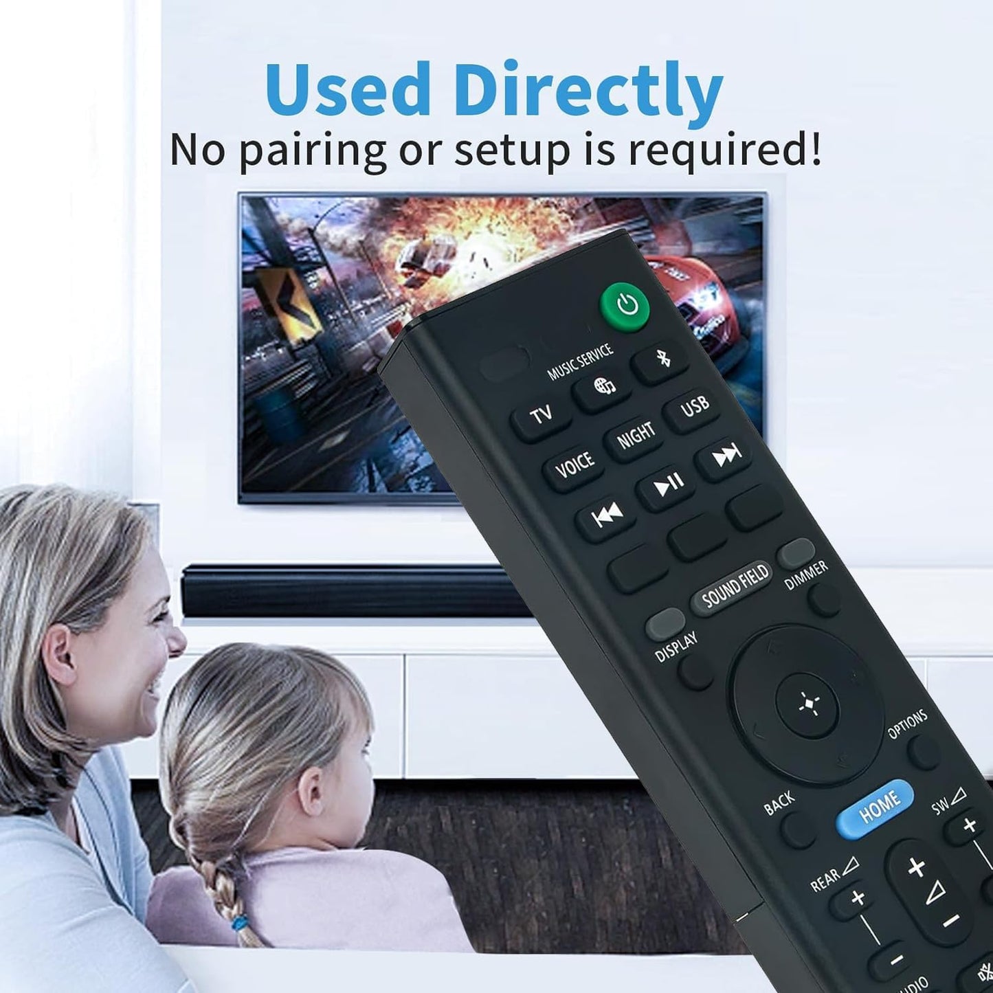 RMT-AH514U Replacement Remote Control for Sony HT-A3000 Soundbar Home Theater System