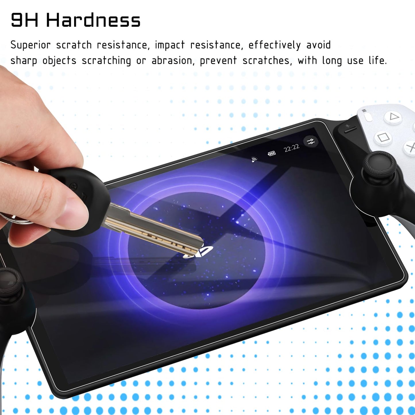 Fintie Screen Protector for PlayStation Portal Remote Player - 9H Hardness Tempered Glass Protective Film, Anti Scratch & Anti-Fingerprint, Bubble