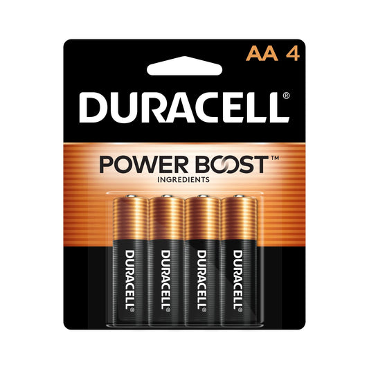 Duracell Coppertop AA Batteries with Power Boost Ingredients, 4 Count Pack Double A Battery with Long-lasting Power, Alkaline AA Battery…