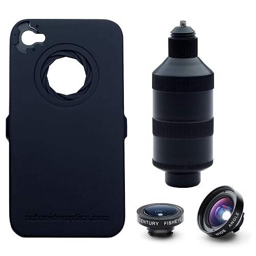 iPro Lens System Wide Duo Kit with Fisheye Lens, Wide Angle Lens, iPhone 4/4S Case and Handle/Lens Case