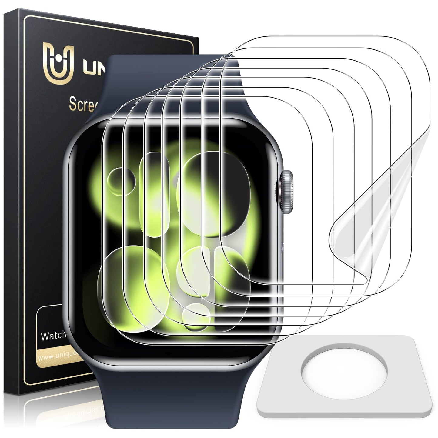UniqueMe 8 Pack for Apple Watch Screen Protector 42/45mm