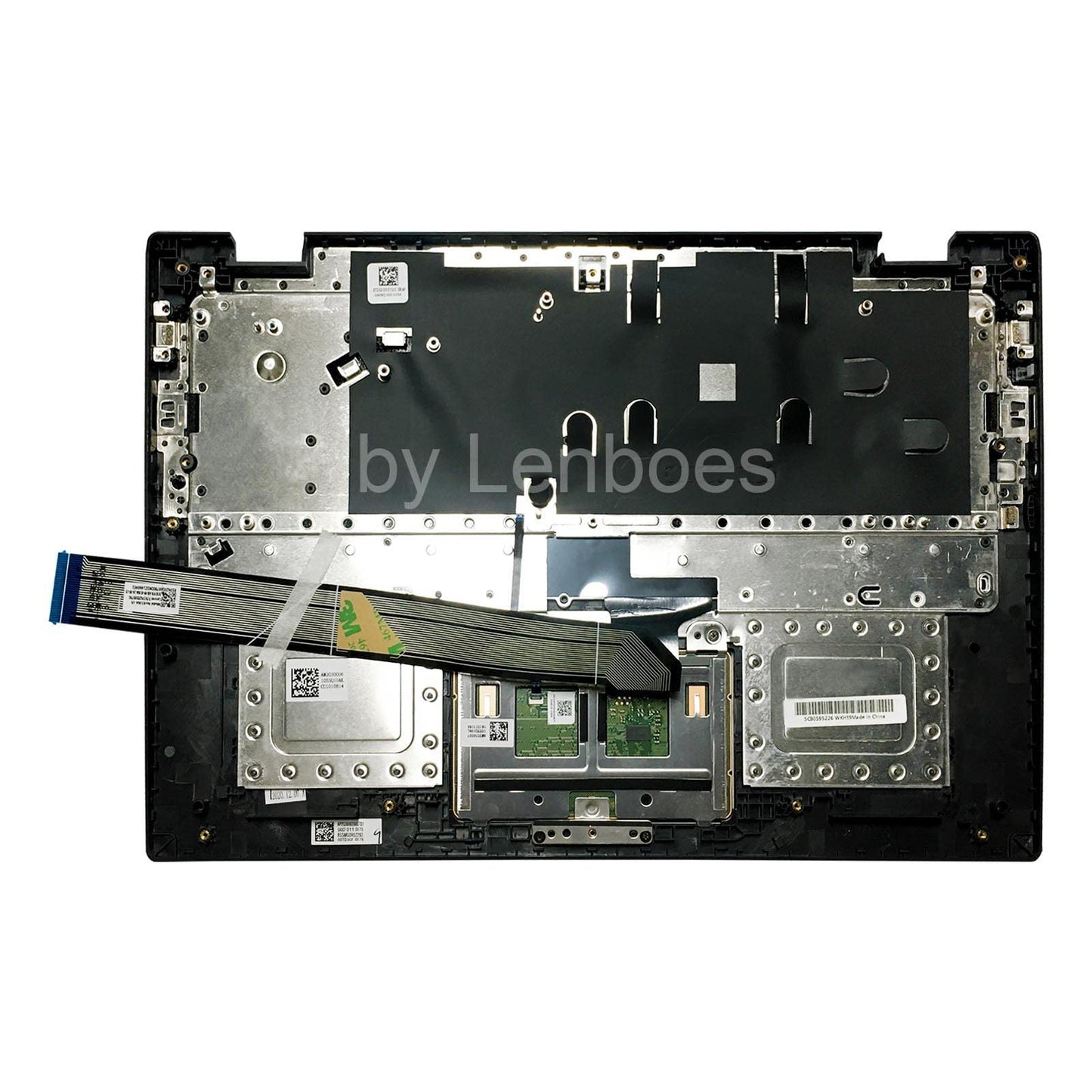 Rinbers Laptop Palmrest Upper Case Top Cover with US Non-Backlit Keyboard Touchpad Assembly Replacement C Cover for Lenovo Chromebook 14 S345-14AST