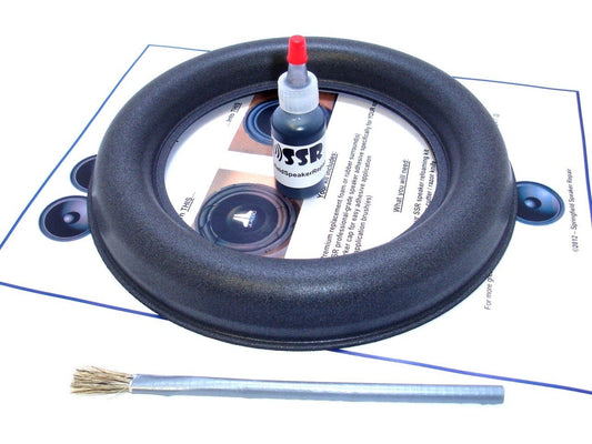Springfield Speaker 8" Subwoofer Foam Surround Edge Repair Kit - 1 Subwoofer Kit - Compatible with JL 8W7, JL Audio 8W7-3, JL Audio 8W7AE-3