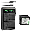 Kastar 1-Pack VW-VBN130 Battery and LTD2 USB Charger Replacement for Panasonic HC-X910, HC-X920, HC-X920M, HDC-HS900, HDC-HS900GK, HDC-HS900GK-3D