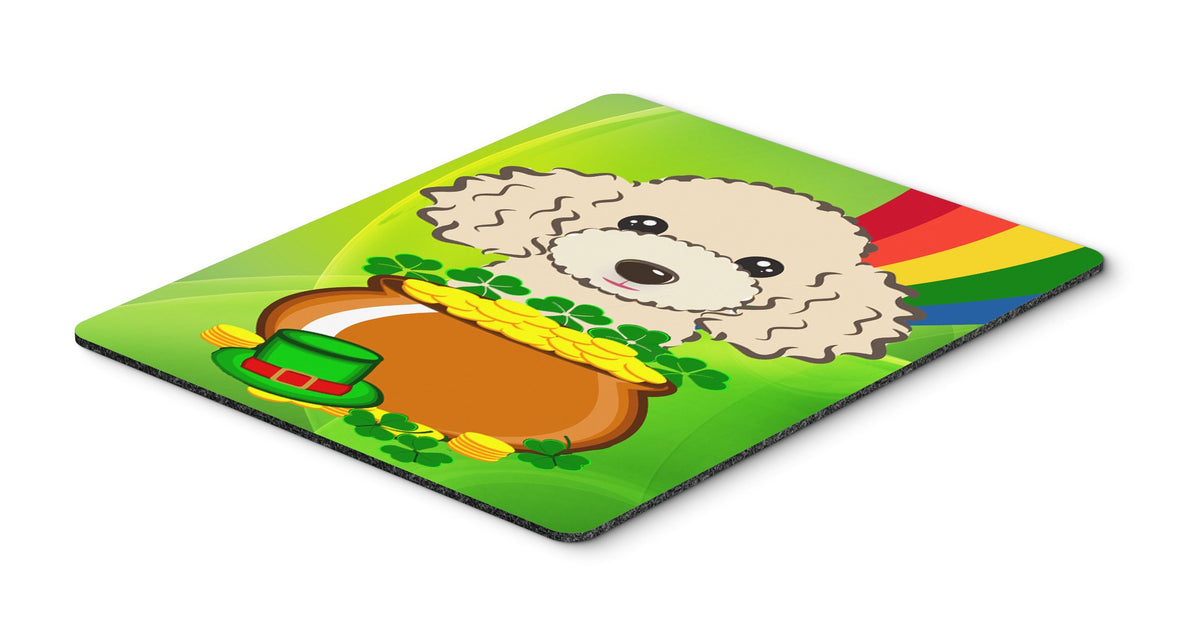 Caroline's Treasures BB2002MP Buff Poodle St. Patrick's Day Mouse Pad, Hot Pad or Trivet for Home Office Gaming Working Computers Laptop Mouse