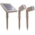 HEX 30X Twin Solar Spotlight Warm White LED Waterproof Dimmable Dusk to Dawn for Outdoor Garden Yard Landscape Pathway Downlight Uplight