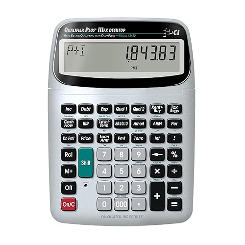 Calculated Industries 43430 Qualifier Plus IIIfx Desktop PRO Real Estate Mortgage Finance Calculator | Clearly-Labeled Keys | Buyer Pre-Qualifying |