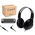 Eduvy Bulk Headphones for Classroom with Microphone, Heavy-Duty School Pack Wired Headphones for Students. Teacher Must Haves Supplies from…