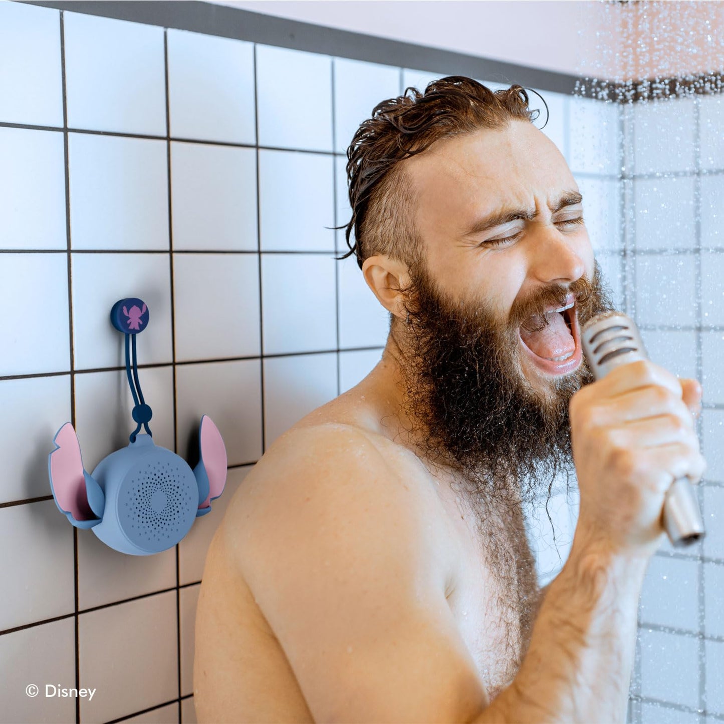 Disney Lilo and Stitch Bluetooth Shower Speaker with Suction Cup - IPX4 Rated Water Resistant Stitch Speaker for Shower, Baths| Up to 5 HRs Playtime