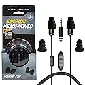 Plugfones Guardian Plus in-Ear Earplug Earbud Hybrid - Noise Reduction in-Ear Headphones with Noise Isolating Mic and Controls (Black)