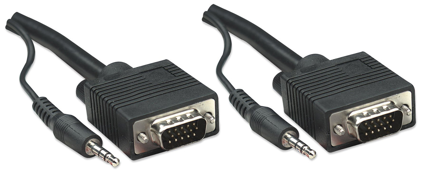 Manhattan SVGA Cable with Audio 1.8 m