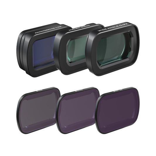 Freewell 2-in-1 Macro & Wide Angle Lens Kit Compatible with Pocket 3/Xtra Muse- Includes Anamorphic Lens, ND Filters, for Cinematic Photo & Video