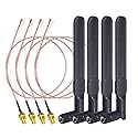 Bingfu Dual Band WiFi 2.4GHz 5GHz 5.8GHz 8dBi RP-SMA Male Antenna 20cm 8 inch RG178 Cable 4-Pack for WiFi Router Wireless Mini PCI Express PCIE
