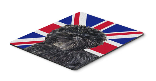 Caroline's Treasures SS4953MP Affenpinscher with English Union Jack British Flag Mouse Pad, Hot Pad or Trivet for Home Office Gaming Working Computers