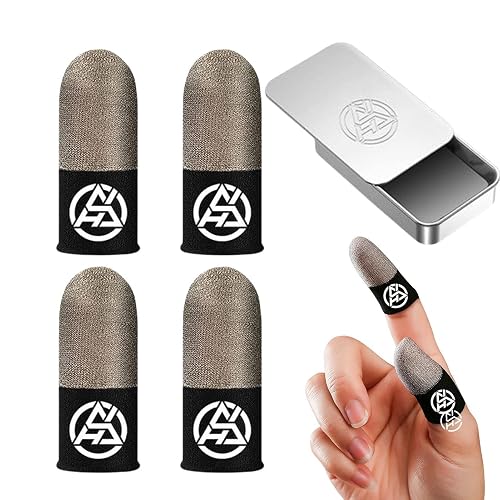 Kumprohu Game Finger Sleeve,Breathable Finger Sleeves for Game Mobile Game - Thumb Sleeves for Smooth Extremely Thin, Finger Sleeves Fit Phone Tablet