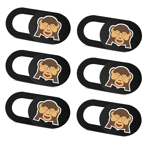 SIREG Webcam Cover Slide Ultra Thin - Cute Monkey Web Camera Cover fits Laptop,Tablet, Computer, Smartphone,Protect Your Privacy and Security,Strong