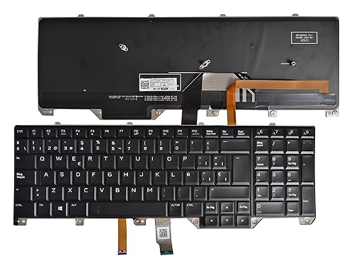 Laptop Spanish Keyboard Compatible for Dell Alienware 17 R4 17 R5 Backlit Black 0YFWP0 PK1326T1B24