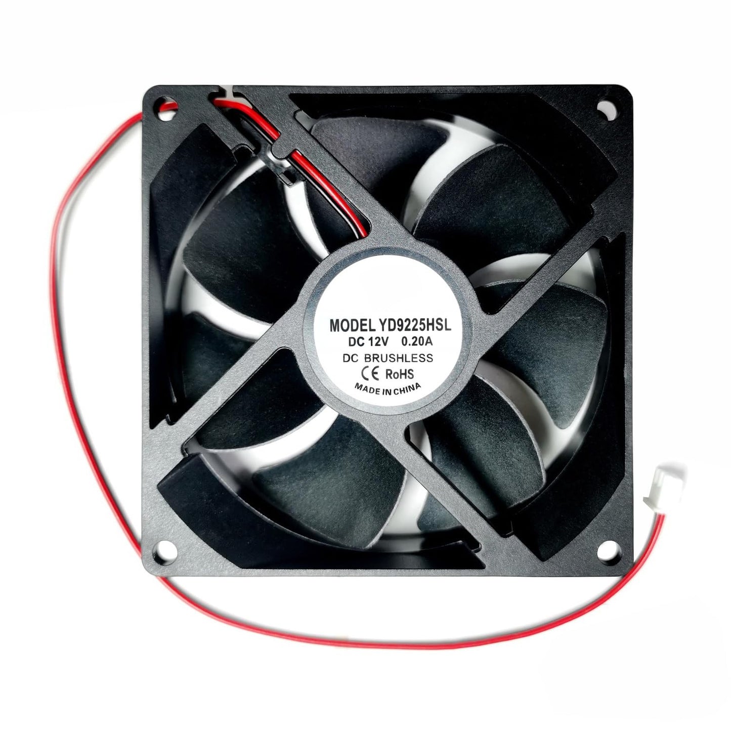DAKKZA Silent Cooling Case PC 90mm Fan for 90mm x 90mm x 25mm DC 12V 0.2A 9025/9225 Brushless 2-Pin XH2.54 2400RPM