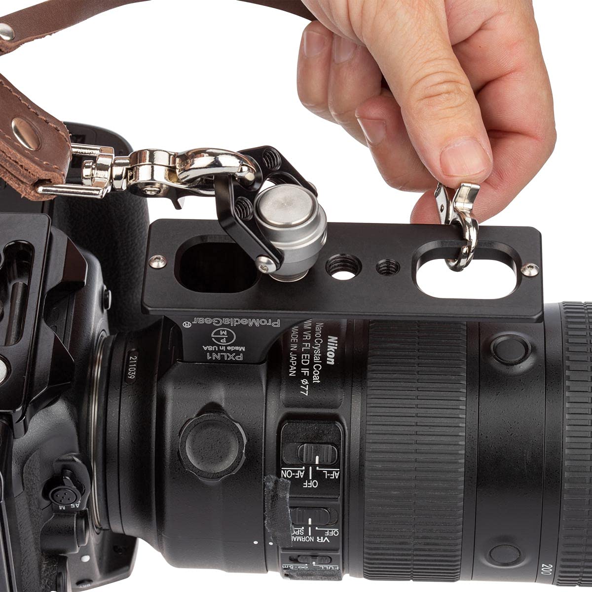 ProMediaGear PXLN1QD Replacement Foot for Nikon 500mm pf & 70-200 F/2.8FL, VR1&2 with QD Strap Port
