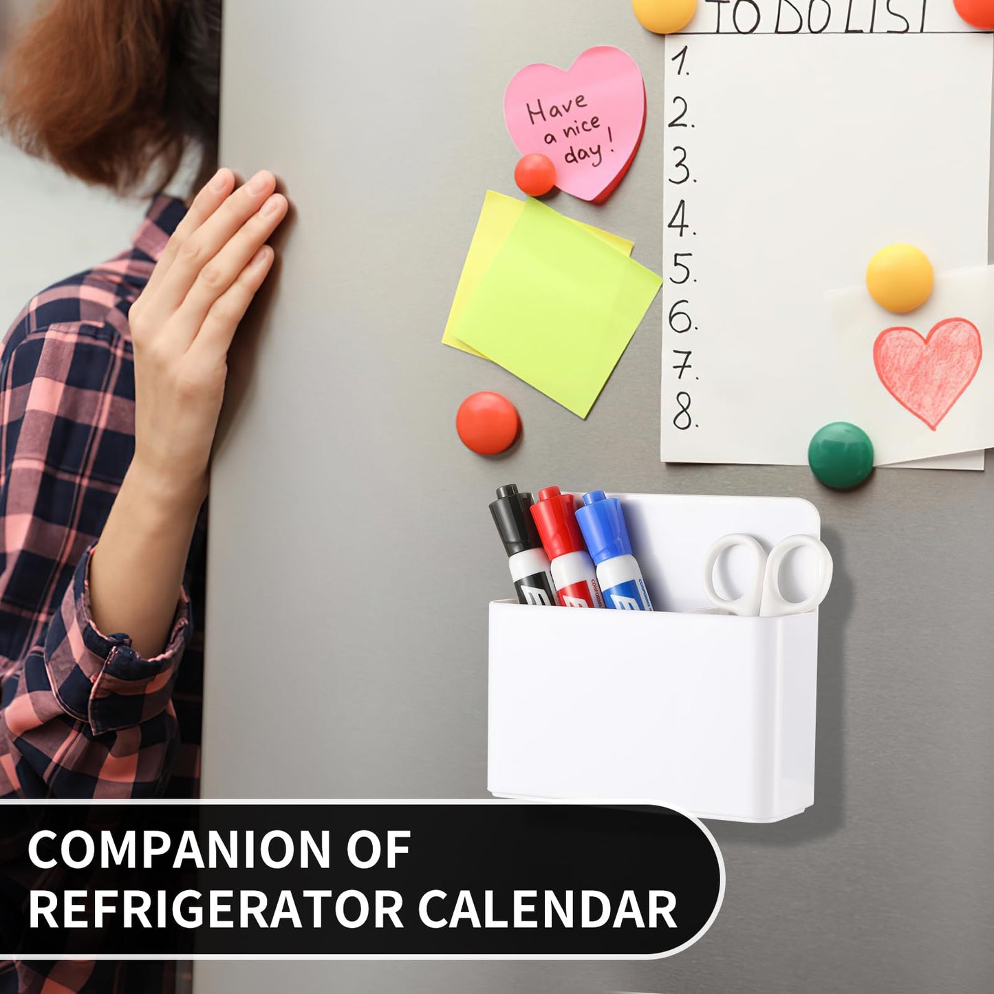 Camelmother 2Pcs Magnetic Dry Erase Marker Holder For Whiteboard Fridge
