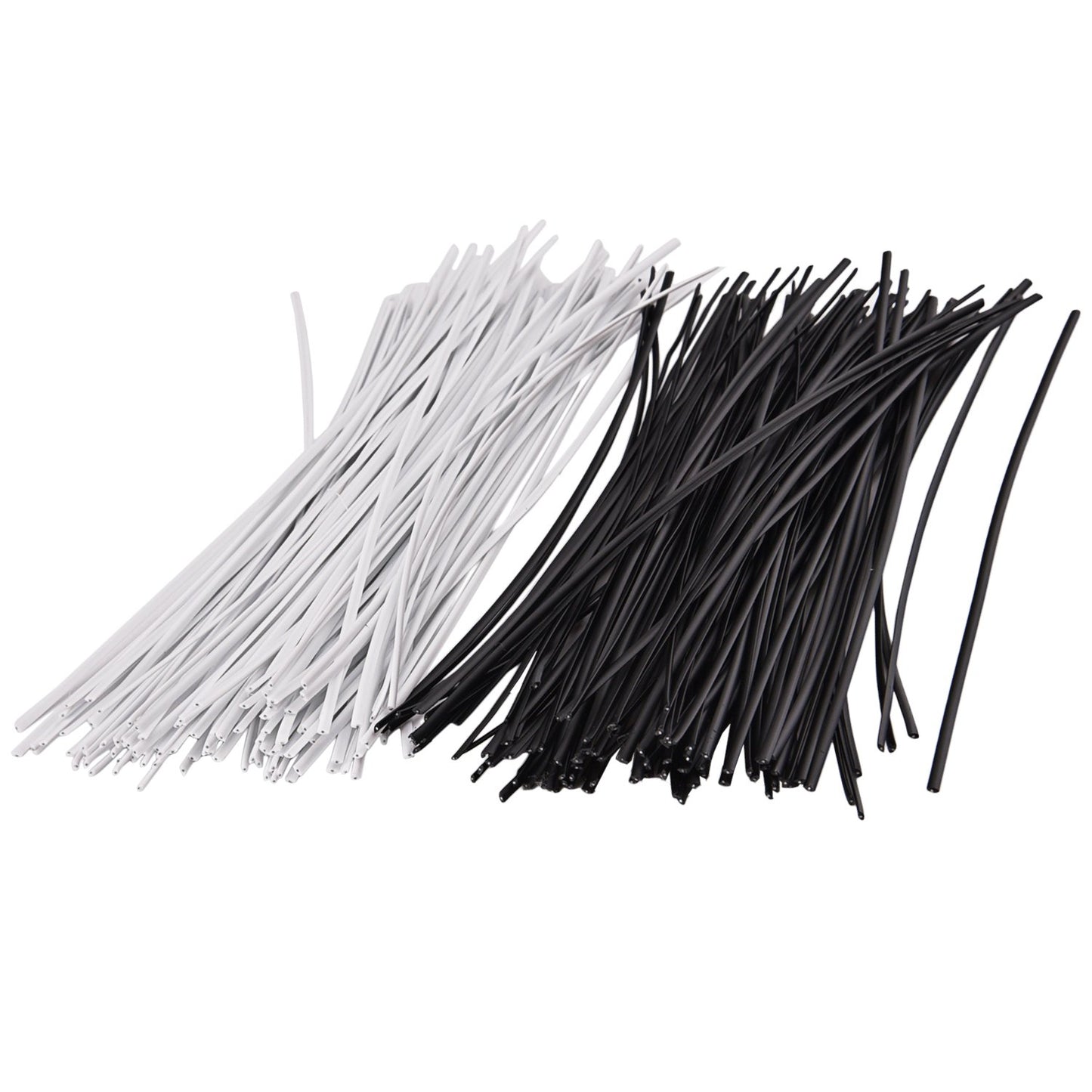 Sunmns 200 Piece Metallic Twist Cable Cord Wire Ties Reusable Fastening (6 Inch, Black and White)