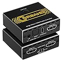 8K@60Hz 4K@120Hz HDMI2.1 Audio Extractor 2 in 1 Out Switch,48 Gbps,HDCP 2.3, SPDIF 5.1Ch,L/R 2.1Ch,Supports,ARC TV Apps,VRR,ALLM,HDCP Bypass,HDR,Dolby