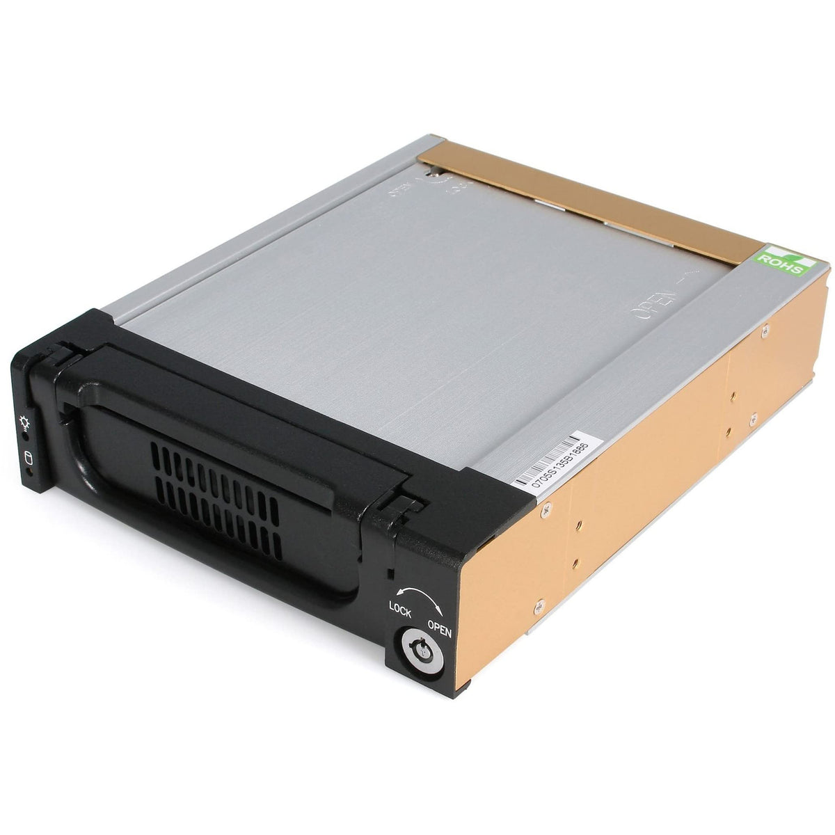 StarTech.com 5.25 in Rugged SATA Hard Drive Mobile Rack Drawer - Aluminum Removable Hard Drive Bay (DRW150SATBK),Black