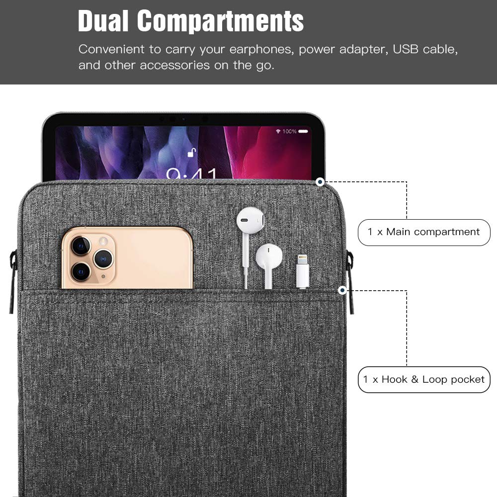 TiMOVO 9-11" Tablet Sleeve Bag, Dark Gray
