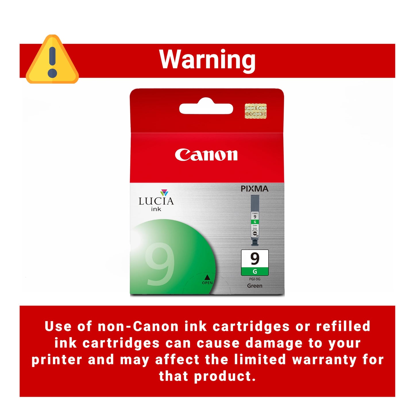 Canon PGI-9 Genuine Green Ink Tank, Compatible with Pro9500, and Pro9500 Mark II Printers