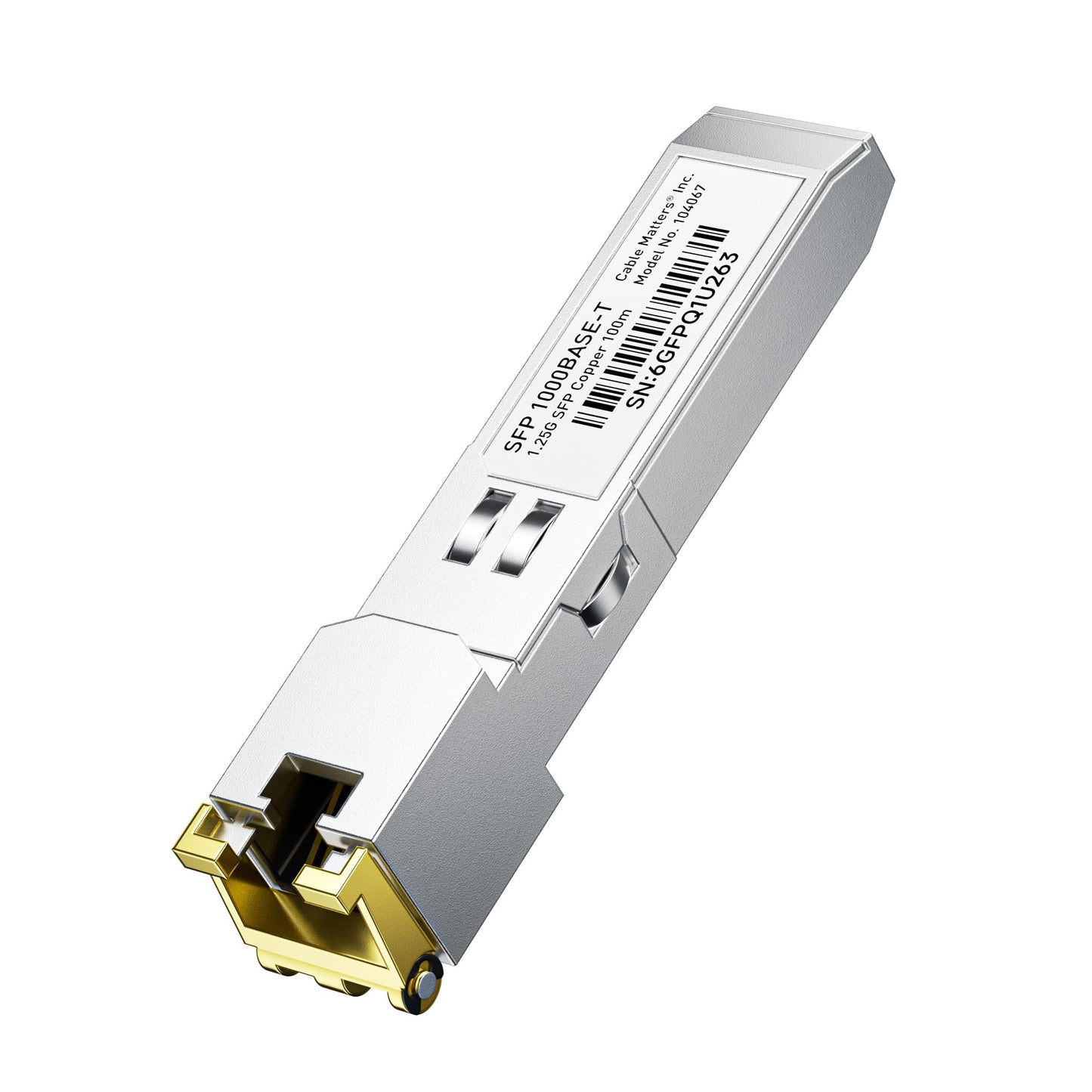 Cable Matters 1000BASE-T Gigabit SFP to RJ45 Copper Transceiver, up to 100m