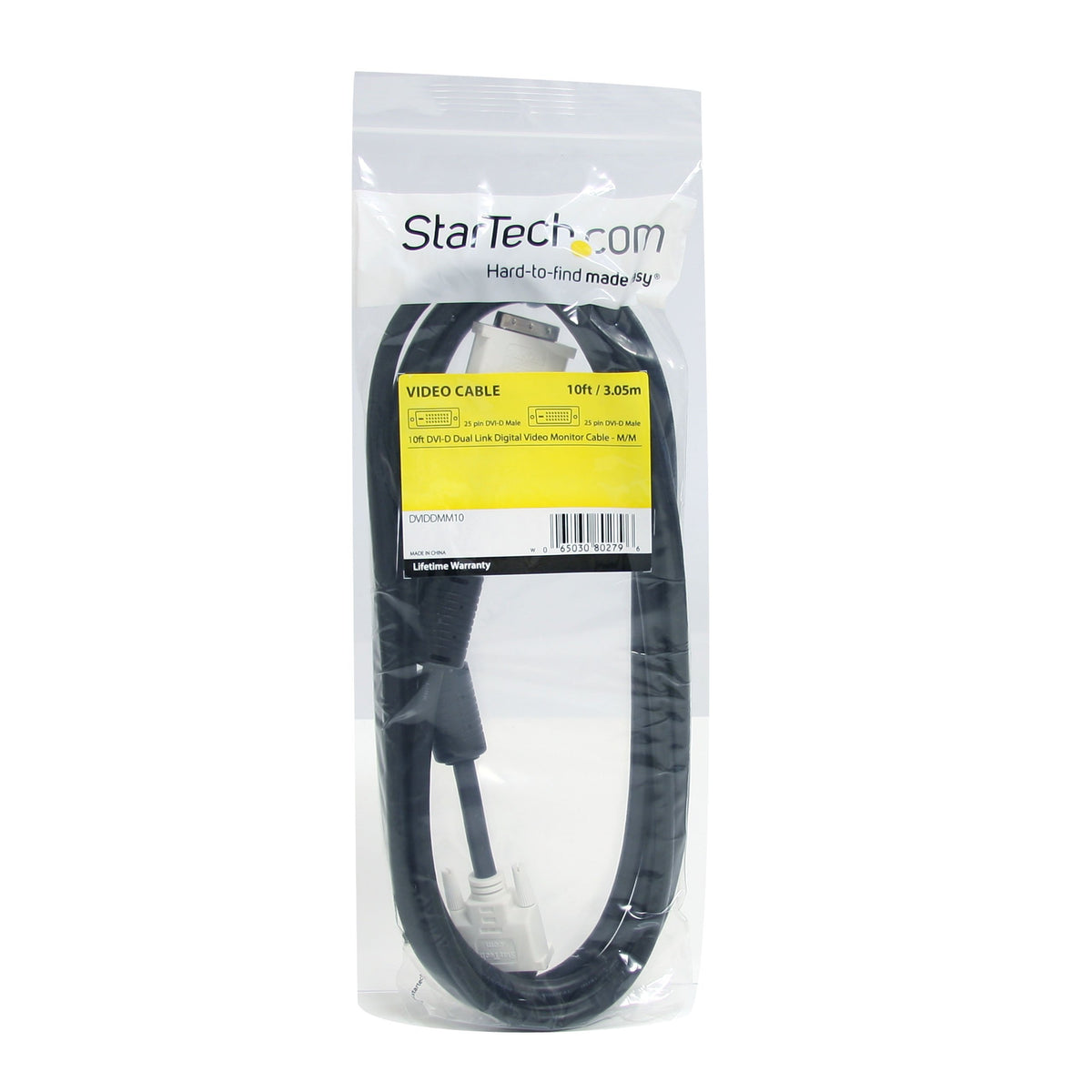 StarTech 10ft Dual Link DVI Cable, Male to Male, 2560x1600, DVI Cord