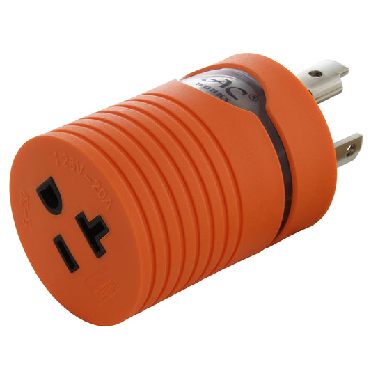 AC WORKS Shore Power Adapters (L5-30 30A Locking to 15/20A Household)