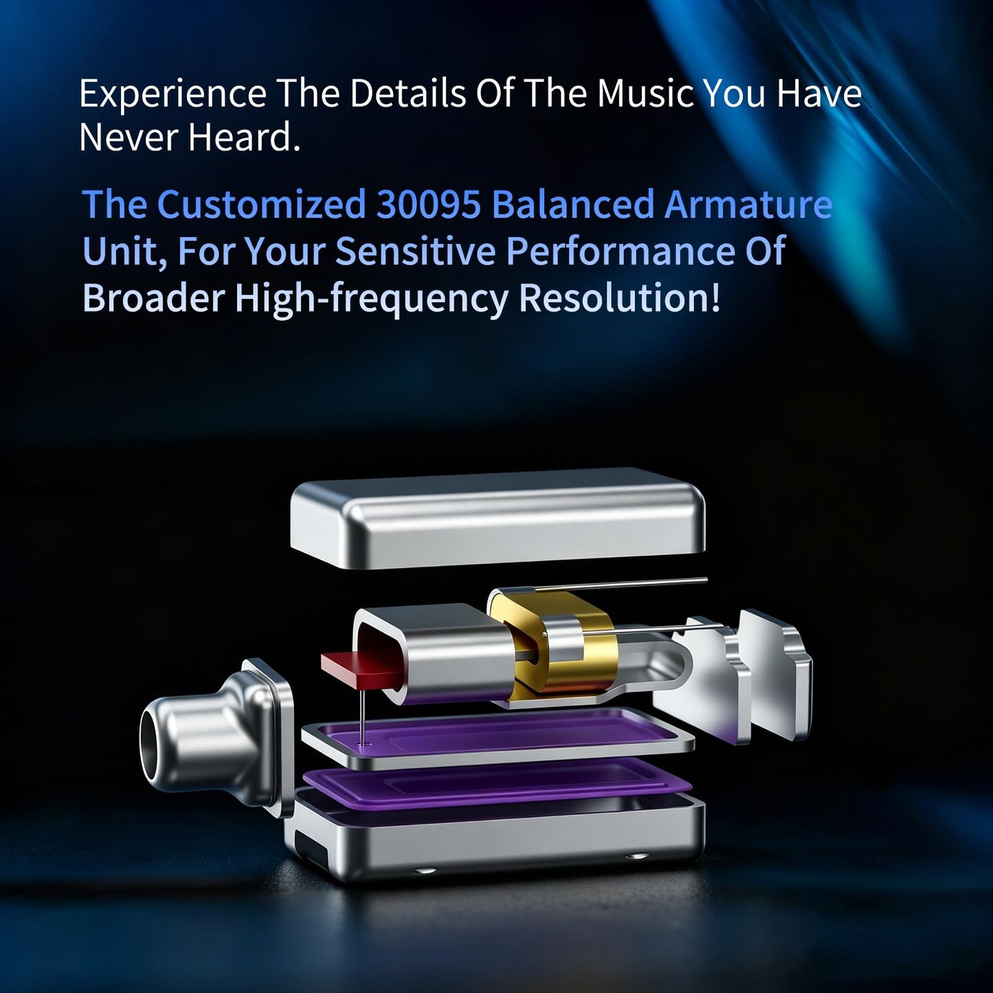 erjigo KZ ZSN Pro Dynamic Hybrid Dual Driver in Ear Earphones Detachable Tangle-Free Cable Musicians in-Ear Earbuds Headphones (Purple Without Mic)