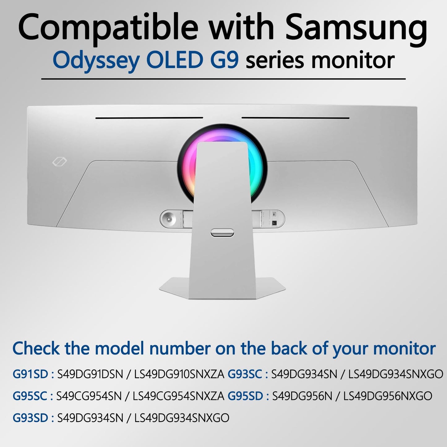 Odyssey OLED G9 VESA Mount Adapter Compatible with Samsung OLED G9 49-inch Monitors?Fits G91SD G93SC G93SD G95SC and G95SD ?- 75x75 to 100x100 Wall