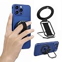 Rnta MagSafe Phone Grip Stand - 3 in 1Strong Magnetic Metal Kickstand & Finger Strap Holder for iPhone 17-12 Series