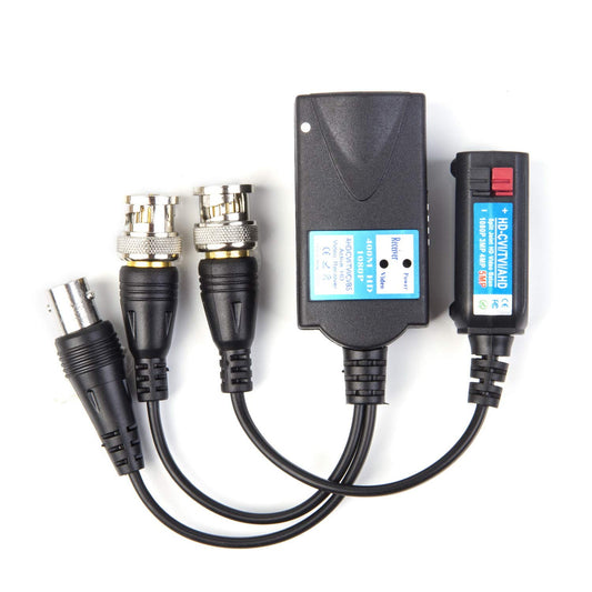 Lapetus Mini CCTV BNC HD CVI/TVI/AHD/CVBS HD Active Video Balun Receiver Power Connector (1080P 400M) 5MP HD-CVI/TVI/AHD Video Balun Transmitter 1