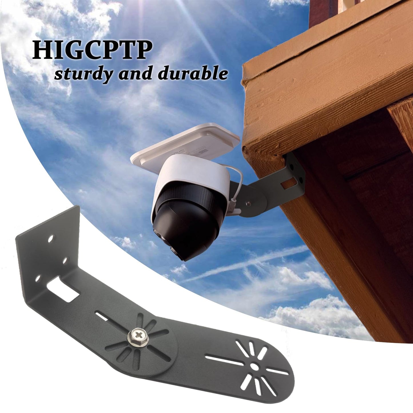 2PC Adjustable Corner Mount Bracket Compatible for Eufy Security SoloCam S340, Maximum Coverage of 270° on Both Sides of The House,Extended Corners