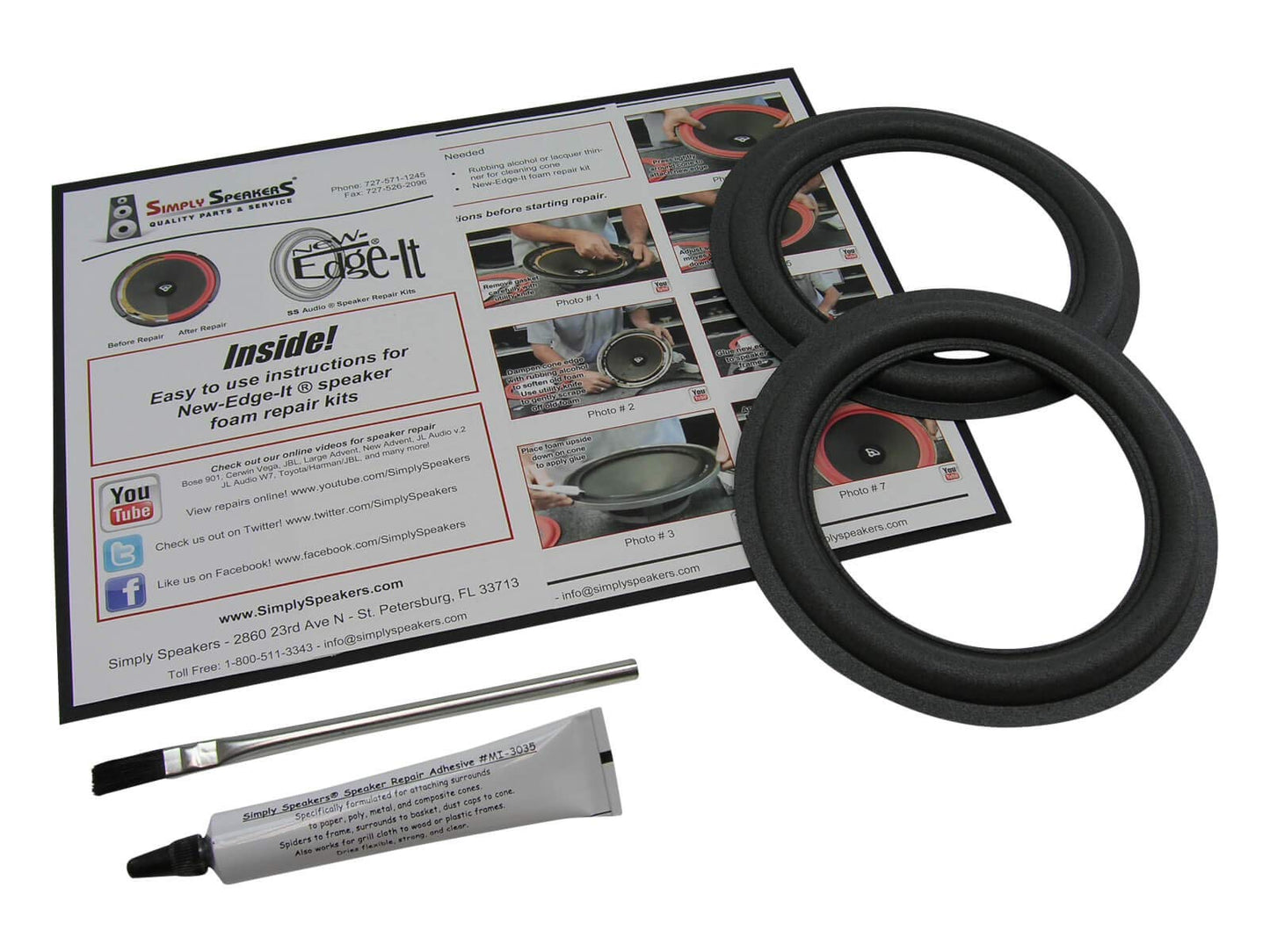 6 Inch Foam Speaker Repair Kit Toyota Compatible with Lexus, JBL, Mark Levinson FSK-6bt (Pair)