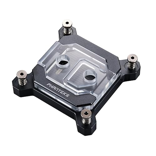 Phanteks (PH-C370I_BK01) Glacier C370I CPU Water Block for Intel Sockets 1700/1200/115x, Support Intel 14th Gen Processor, Pure Copper Base