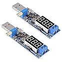 2PCS USB Step UP/Down Power Supply Module, Adjustable DC-DC 5V to 3.5V / 12V Boost Buck Converter Out 1.2V-24V