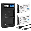 ANCBD 2 Pack EN-EL23 Batteries with Smart LCD Display Dual Channel Charger for Nikon Coolpix P900s, P900, P610s, P610, P600, B700, S810c Camera