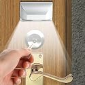 QNYSOCA Smart Keyhole Light, Motion Sensor LED Night Light for Door Locks, Stairways & Hallways, Easy Peel-and-Stick Installation (Silver)