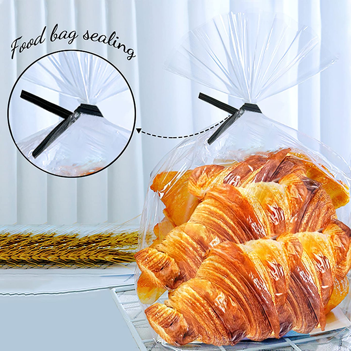 400 Pcs Twist Ties for Bags 5" Cable Ties Bag Twist Ties for Cord Twist Bread Ties Reusable Black Plastic Coated Ties Heavy Duty Bread Ties Twist Wire