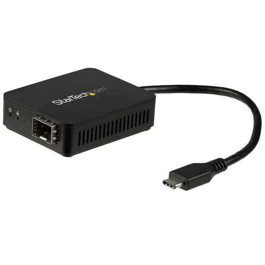 StarTech USB-C to Fiber Optic Converter, 1000BASE-SX/LX, Open SFP