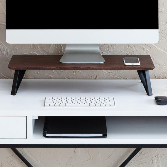 Anji Mountain Monitor Stand - Desktop Organizer & Laptop Riser, Ergonomic Monitor Riser, Space-Saving Monitor Stand for Desk, Durable Construction