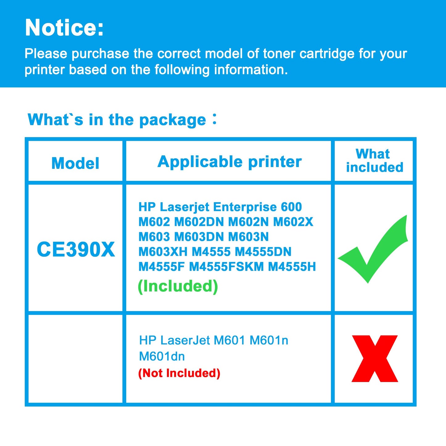 LCL Compatible 90X 24000 Pages Toner Cartridge Replacement for HP 90X CE390X Work for M4555MFP M602n M602dn M602x M603 M603n M603dn M603xh LaserJet