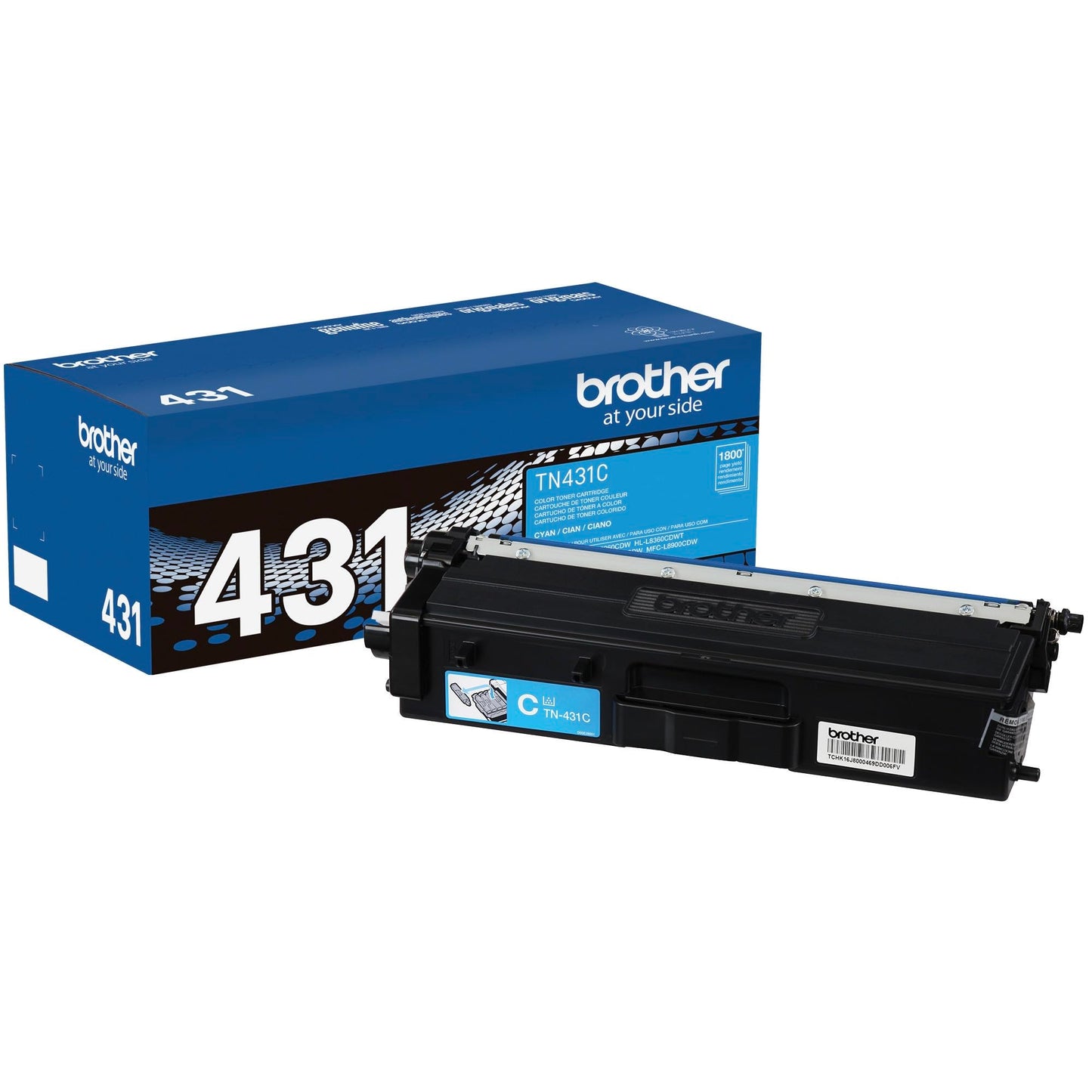 Brother Printer TN431C Standard Yield Toner-Retail Packaging, Cyan