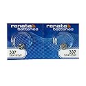 Renata 337 SR416SW Batteries - 1.55V Silver Oxide 337 Watch Battery (2 Count)